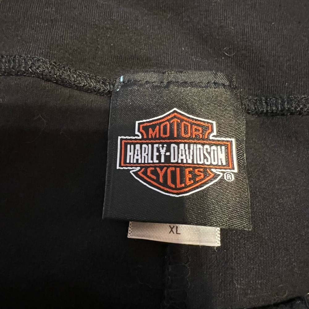 Harley-Davidson® Embellished Logo ‘Spelled Out’ on Black Leggings- XL- 💎 - Picture 3 of 10